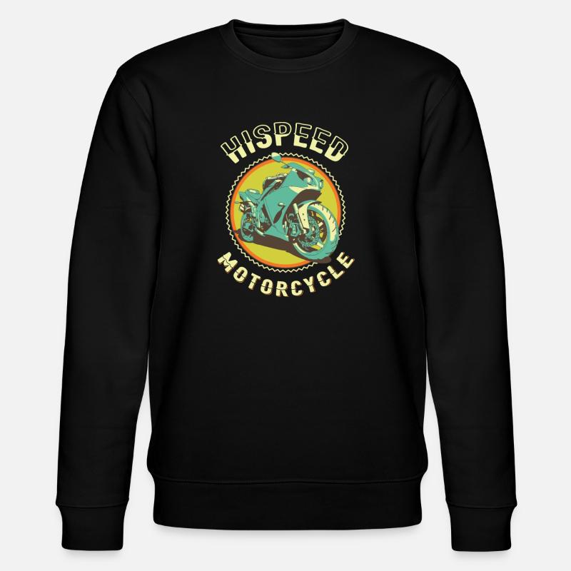 High Speed Motorcycle - Stanley/Stella CHANGER Unisex Organic Sweatshirt - black