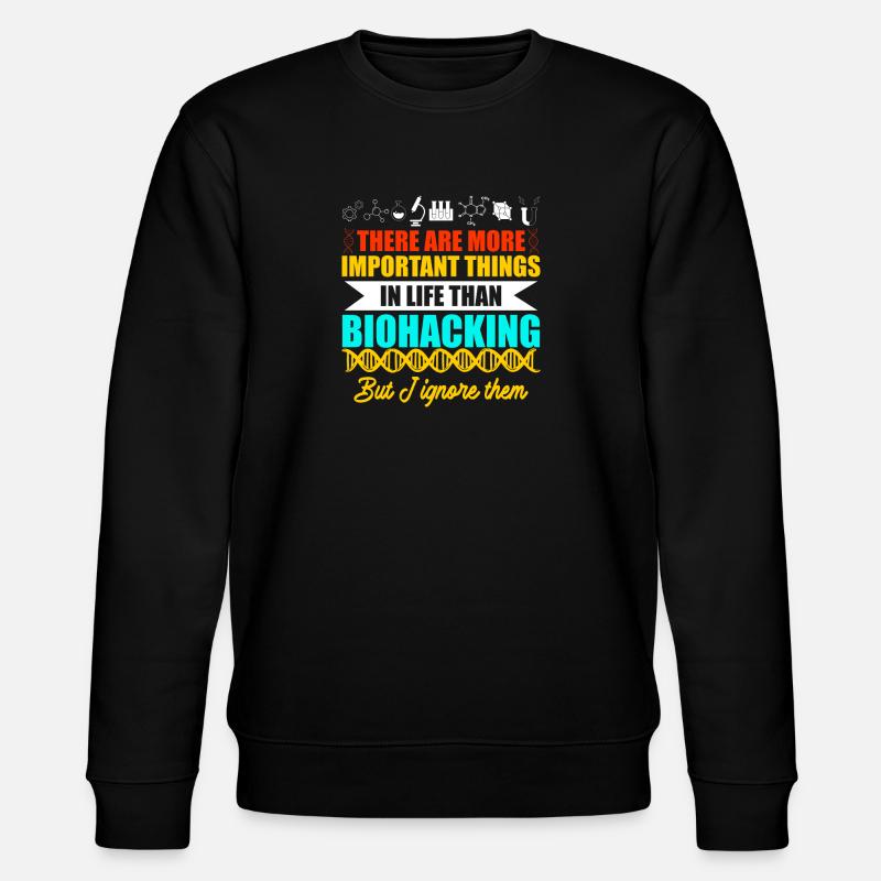 Biohacker Design - Stanley/Stella Unisex Bio-Sweatshirt CHANGER  - Schwarz