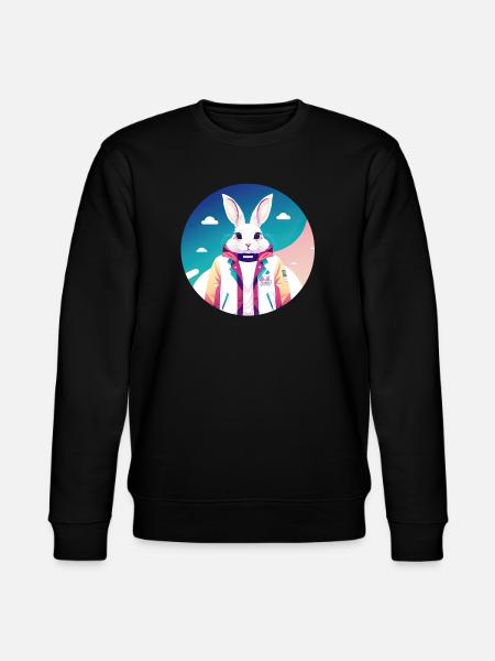 Bunny, Rabbit, Easter Bunny - Stanley/Stella CHANGER Unisex Organic Sweatshirt - black