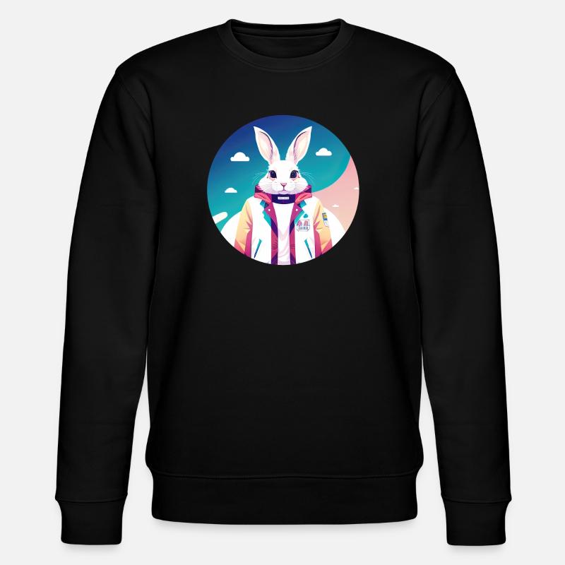 Bunny, Rabbit, Easter Bunny - Stanley/Stella CHANGER Unisex Organic Sweatshirt - black