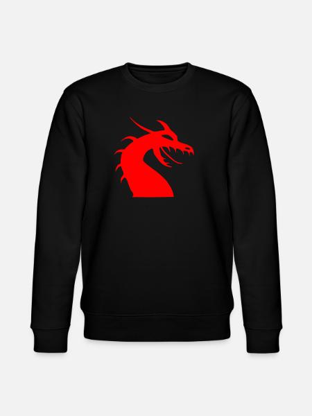 Rote Drachenkopf Silhouette - Stanley/Stella Unisex Bio-Sweatshirt CHANGER - Schwarz