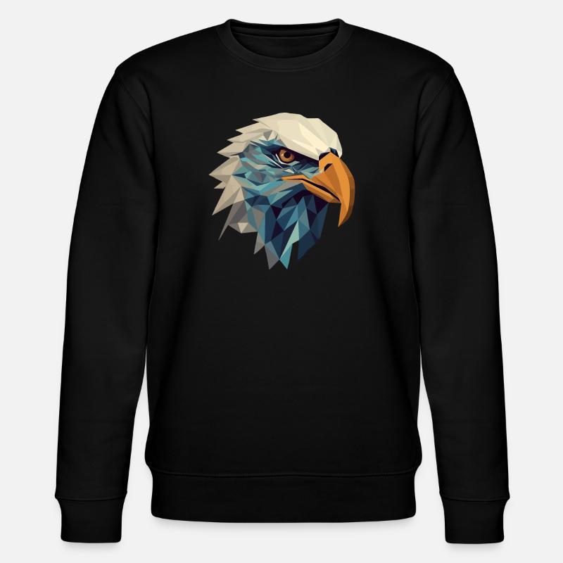 Stylized, geometric eagle - Stanley/Stella CHANGER Unisex Organic Sweatshirt - black