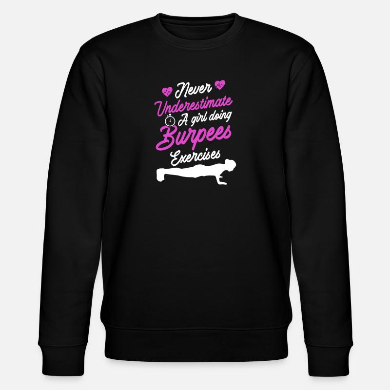 Burpees Design - Stanley/Stella Unisex Bio-Sweatshirt CHANGER  - Schwarz