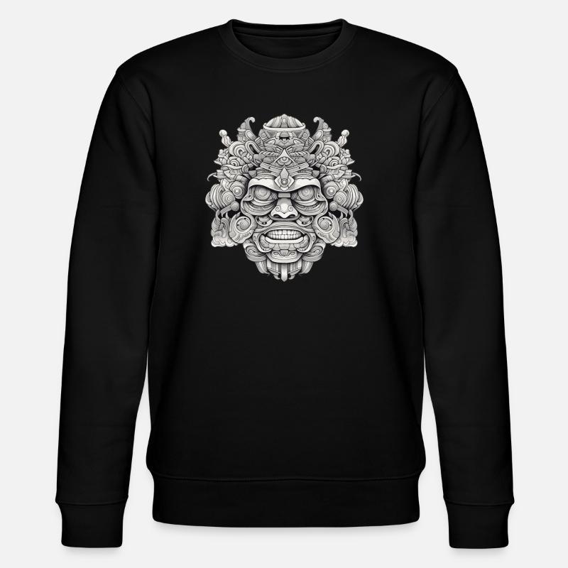 Psychedelic head - Stanley/Stella CHANGER Unisex Organic Sweatshirt - black