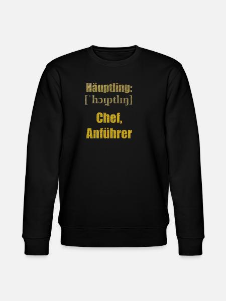 häuptling chef - Stanley/Stella Unisex Bio-Sweatshirt CHANGER  - Schwarz