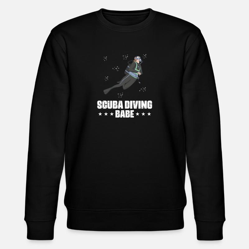 Scuba Diving Speerfischen Design - Stanley/Stella Unisex Bio-Sweatshirt CHANGER - Schwarz