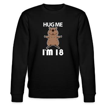 18 Geburtstag - 18 Jahre - Umarmung - Stanley/Stella Unisex Bio-Sweatshirt CHANGER  - Schwarz - Vorne - Nik (191cm) & Marisol (170cm)