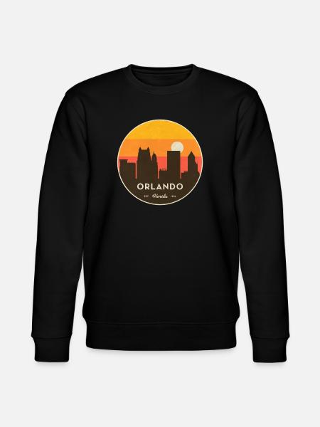 Orlando Skyline Sunset - Stanley/Stella CHANGER Unisex Organic Sweatshirt - black
