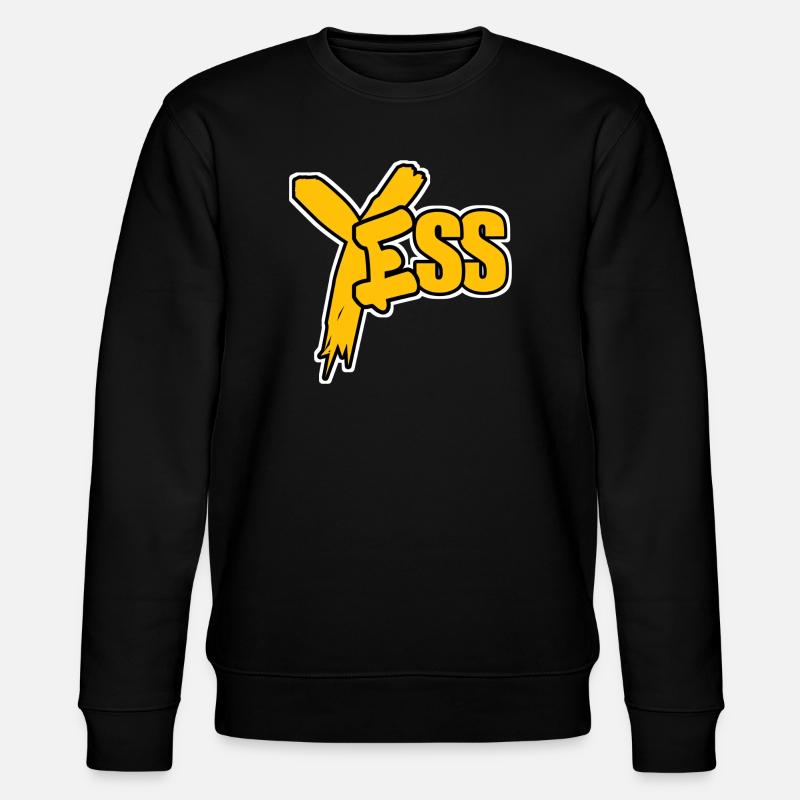 YES Jaune Pop Comic - Sweat bio CHANGER Stanley/Stella Unisexe - noir