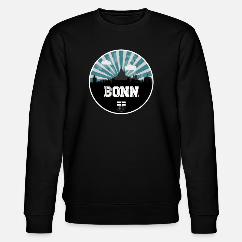 Bonn Skyline Blue Hour - Stanley/Stella CHANGER Unisex Organic Sweatshirt - black