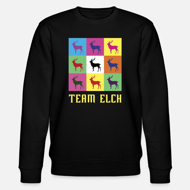 Team Elch - Stanley/Stella Unisex Bio-Sweatshirt CHANGER  - Schwarz