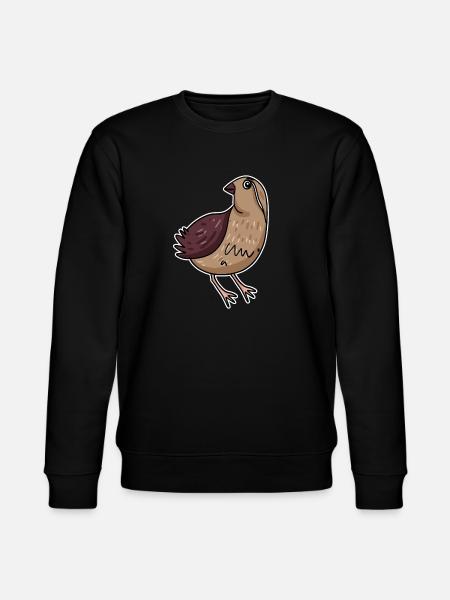 Caille Oiseau Motif Oiseaux - Sweat bio CHANGER Stanley/Stella Unisexe - noir