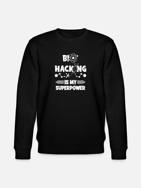 Biohacking is my superpower - Stanley/Stella CHANGER Unisex Organic Sweatshirt - black