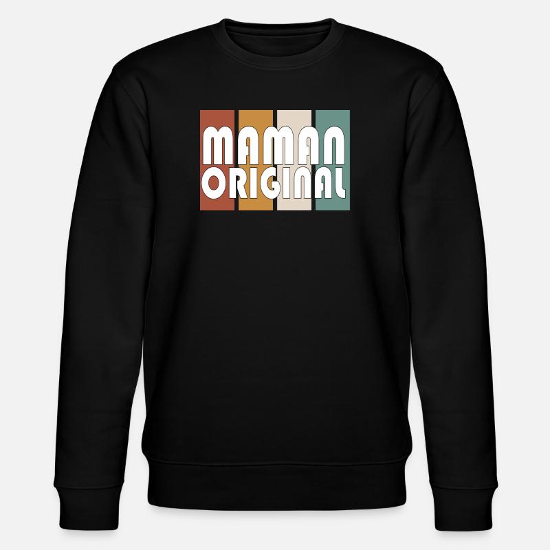 Ursprüngliche Mutter - Stanley/Stella Unisex Bio-Sweatshirt CHANGER  - Schwarz