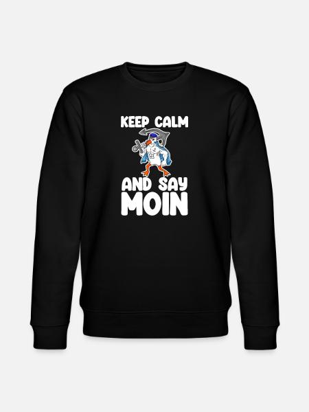 Nordsee Moin Plattdeutsch - Stanley/Stella Unisex Bio-Sweatshirt CHANGER - Schwarz
