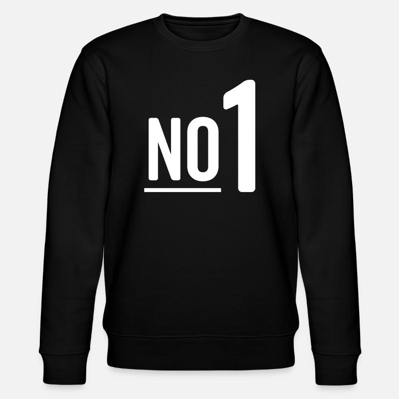 No 1 - Nummer eins - Stanley/Stella Unisex Bio-Sweatshirt CHANGER  - Schwarz