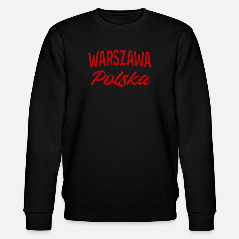Warszawa Polska Retro Script - Sweat bio CHANGER Stanley/Stella Unisexe - noir