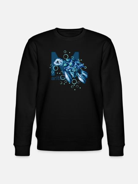 Maritime Turtle - Stanley/Stella CHANGER Unisex Organic Sweatshirt - black