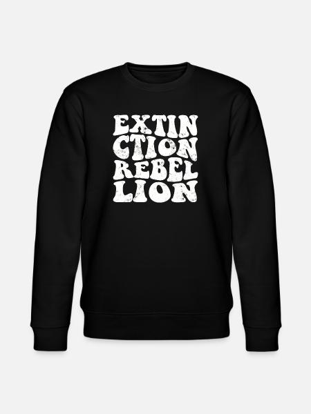 Extinction Rebellion Retro white - Stanley/Stella CHANGER Unisex Organic Sweatshirt - black