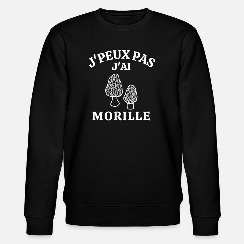 ramasseur de champignons, morille, champignon - Sweat bio CHANGER Stanley/Stella Unisexe - noir