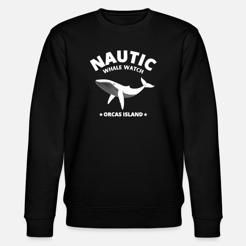 whale, orca, blue whale, whale - Stanley/Stella CHANGER Unisex Organic Sweatshirt - black