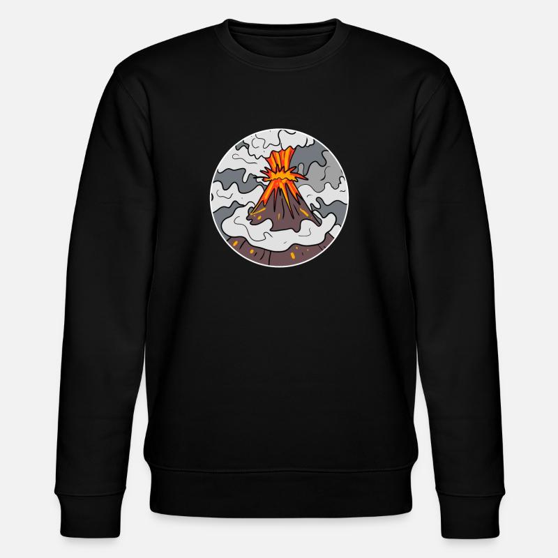 Volcano Mountain Circle Mountains Volcanoes - Stanley/Stella CHANGER Unisex Organic Sweatshirt - black