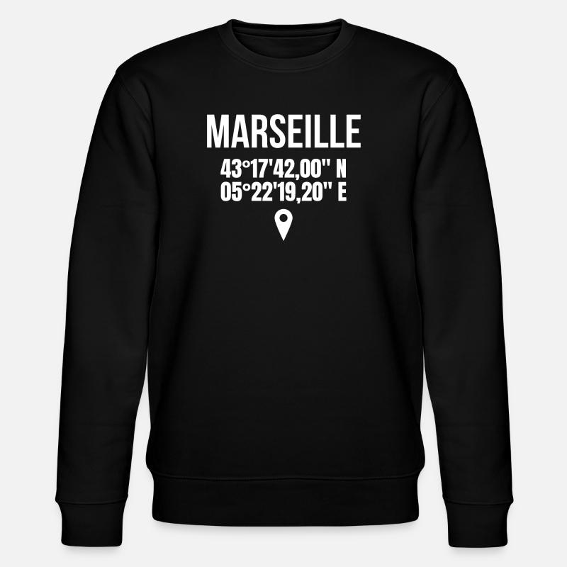 Marseille, je suis Marseillais - Sweat bio CHANGER Stanley/Stella Unisexe - noir