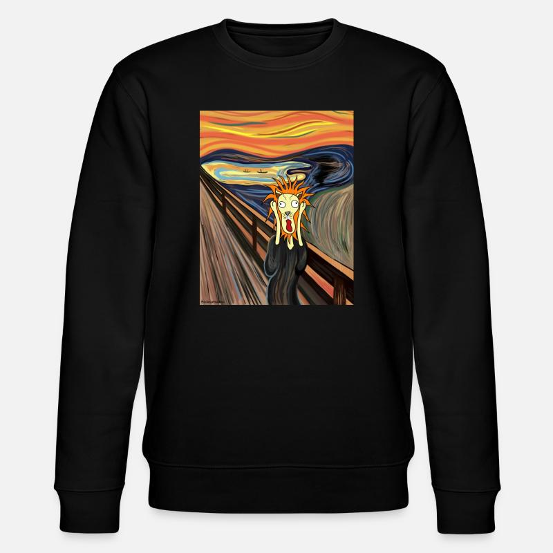 Schrei! Ein lustiger Löwe - Stanley/Stella Unisex Bio-Sweatshirt CHANGER  - Schwarz