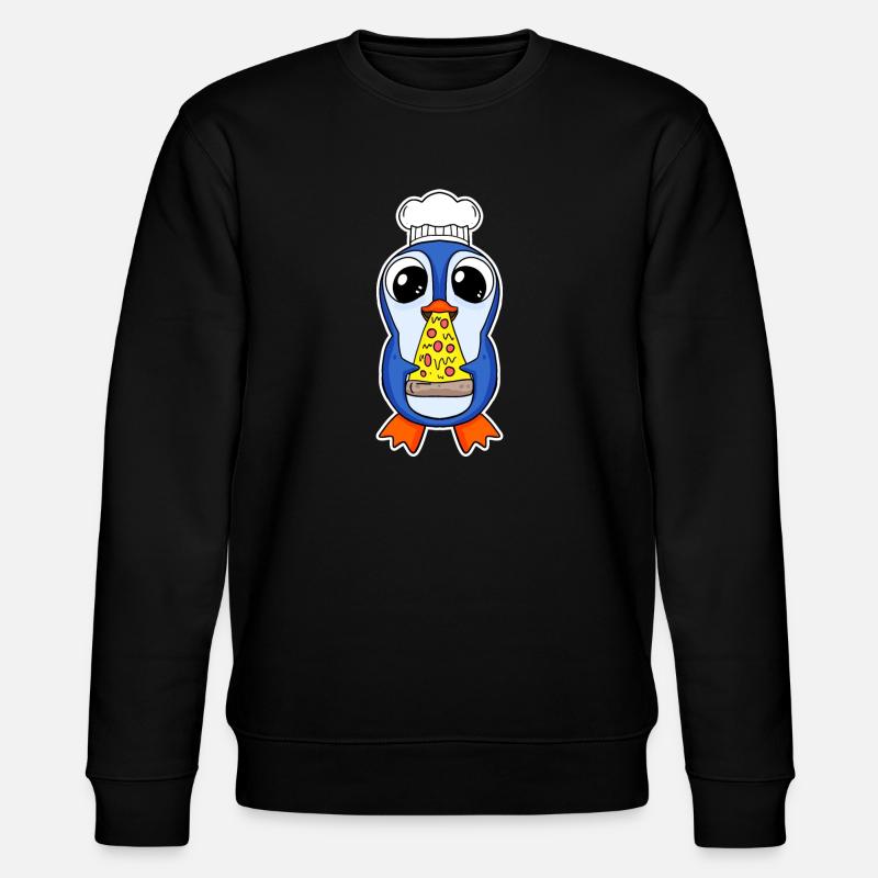 Pizza pingouin gourmet - Sweat bio CHANGER Stanley/Stella Unisexe - noir