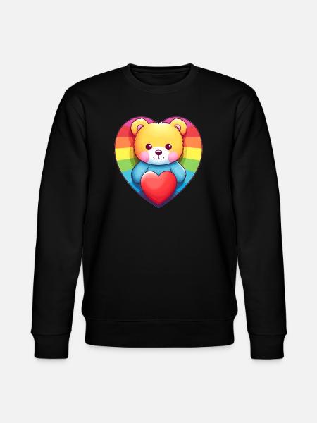 Love is a Bear Necessity - Stanley/Stella CHANGER Unisex Organic Sweatshirt - black