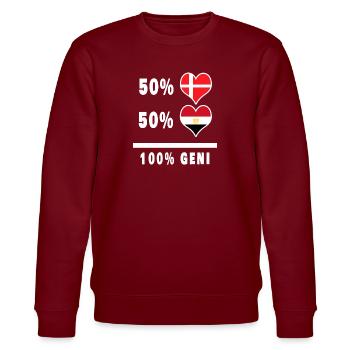 Albanie et Danemark 100% drapeau de génie - Sweat bio CHANGER Stanley/Stella Unisexe - bordeaux - Devant - Nik (191cm) & Marisol (170cm)