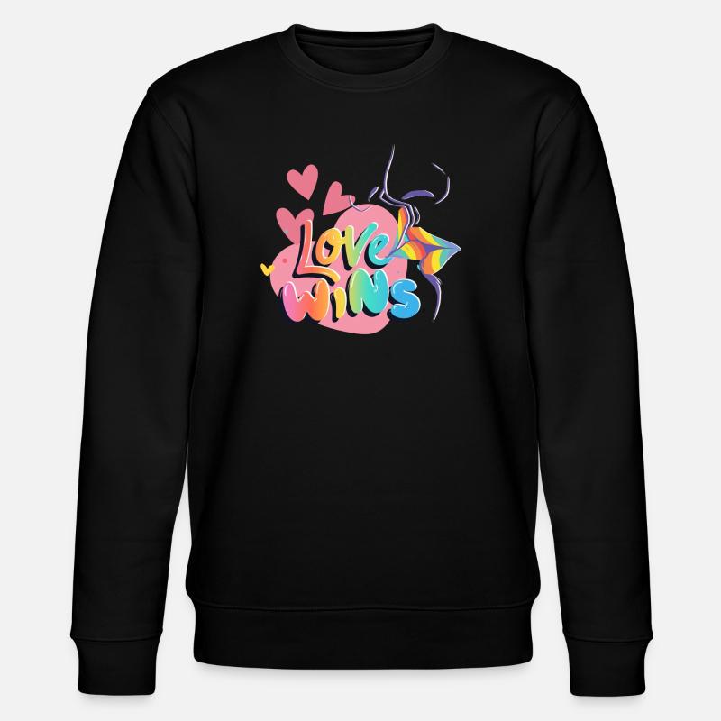 Love Wins Farbexplosion - Stanley/Stella Unisex Bio-Sweatshirt CHANGER  - Schwarz