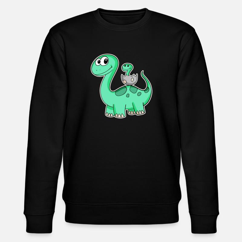 Dinosaure avec bébé dinosaure - Dino - Sweat bio CHANGER Stanley/Stella Unisexe - noir