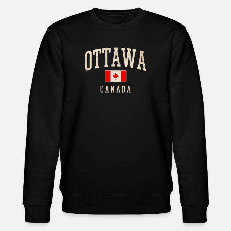 Ottawa Kanada Flaggendesign - Stanley/Stella Unisex Bio-Sweatshirt CHANGER  - Schwarz