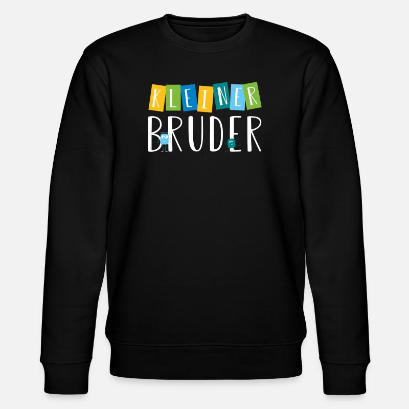 kleiner Bruder - süße Monster - Stanley/Stella Unisex Bio-Sweatshirt CHANGER  - Schwarz