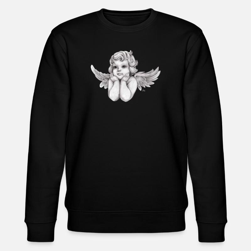 Petit ange chérubin rêveur - Sweat bio CHANGER Stanley/Stella Unisexe - noir