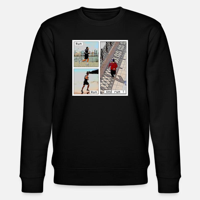 Die Freude am Laufen - Stanley/Stella Unisex Bio-Sweatshirt CHANGER  - Schwarz