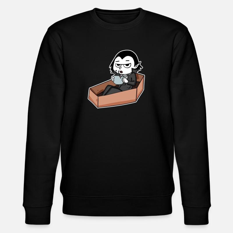 Vampire boit du café - Sweat bio CHANGER Stanley/Stella Unisexe - noir