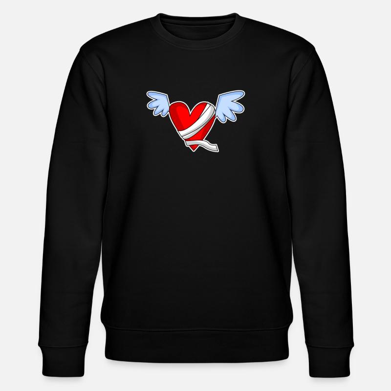 Coeur Ange Ailes d’Ange - Sweat bio CHANGER Stanley/Stella Unisexe - noir