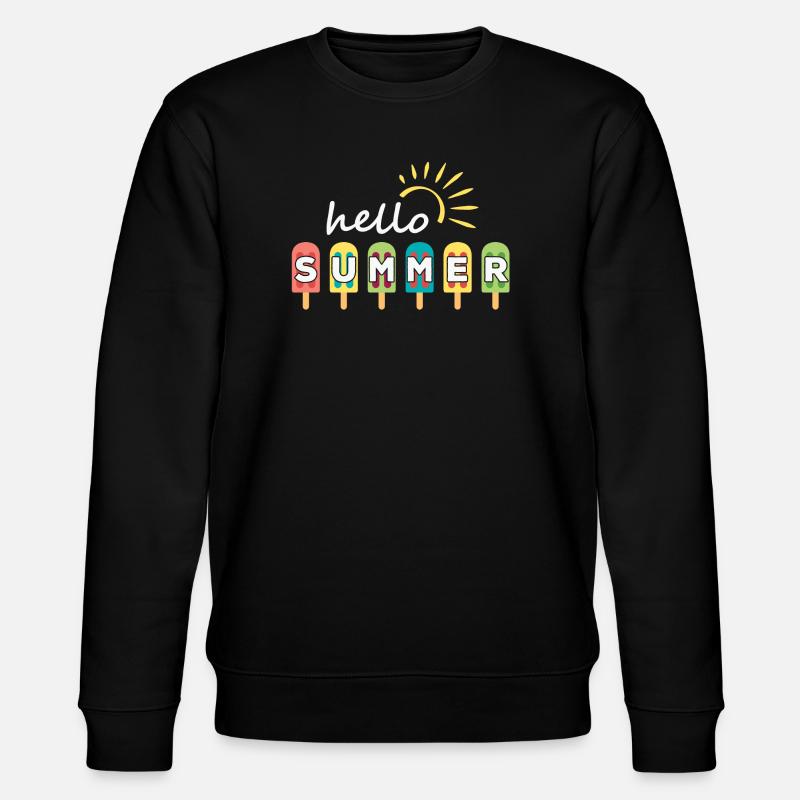 summer, hello summer, summer holidays - Stanley/Stella CHANGER Unisex Organic Sweatshirt - black