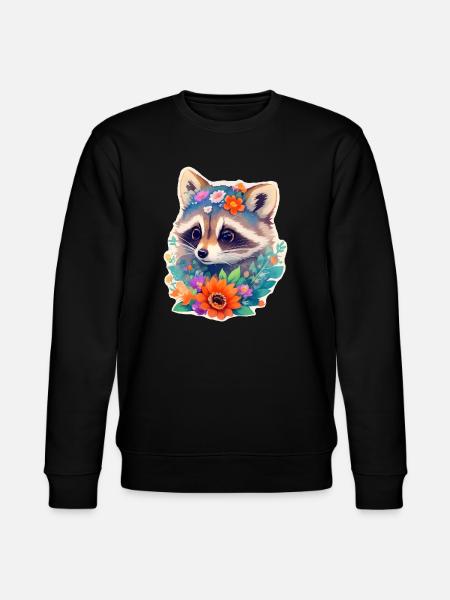 Raccoon - Stanley/Stella CHANGER Unisex Organic Sweatshirt - black