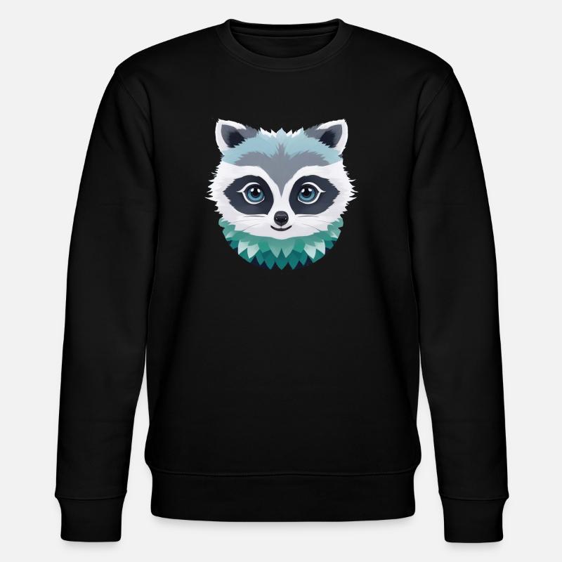 Waschbär - Stanley/Stella Unisex Bio-Sweatshirt CHANGER  - Schwarz