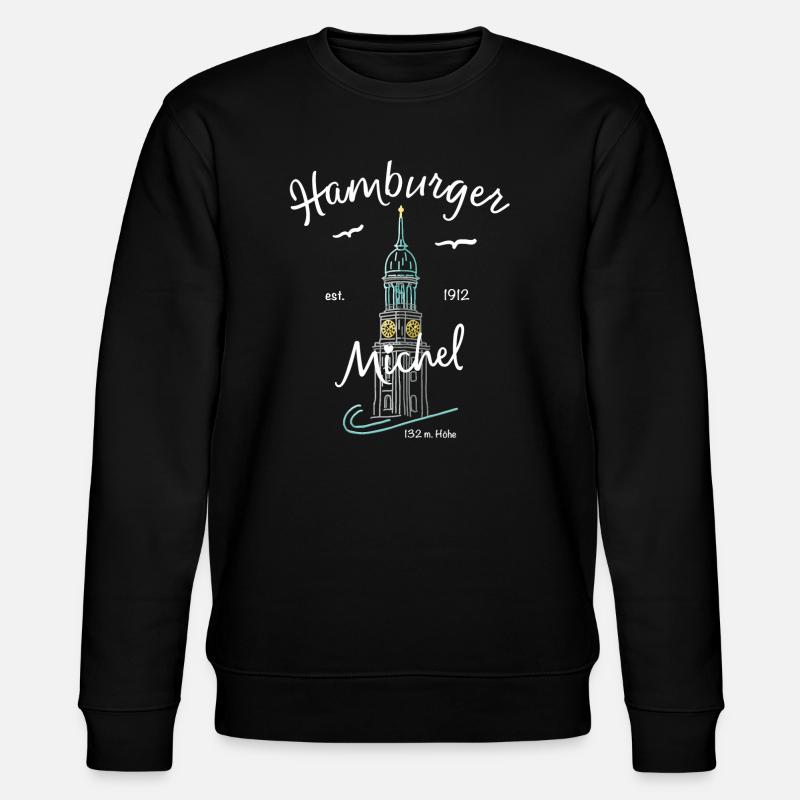 Hamburger Michel, Kirchturm, Allemagne - Sweat bio CHANGER Stanley/Stella Unisexe - noir