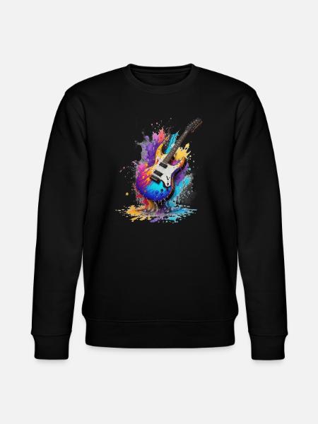Gitarre - Stanley/Stella Unisex Bio-Sweatshirt CHANGER  - Schwarz