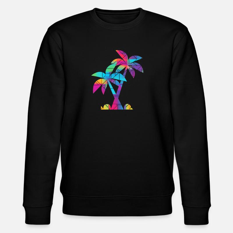 Palme bunt Urlaub Strand - Stanley/Stella Unisex Bio-Sweatshirt CHANGER - Schwarz