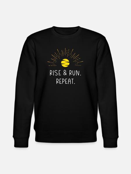 Rise and Run. Repeat. - Stanley/Stella CHANGER Unisex Organic Sweatshirt - black