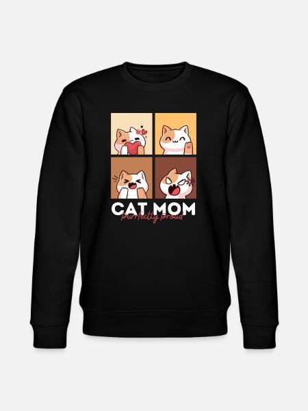 Maman chatte Purfffectly fière - Sweat bio CHANGER Stanley/Stella Unisexe - noir