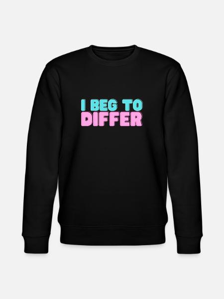 I beg to differ - Ove Sundberg - Ekologisk sweatshirt CHANGER unisex från Stanley/Stella - svart