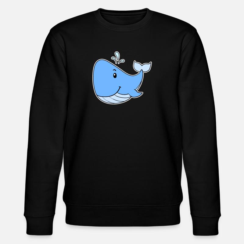 Ocean Whale - Stanley/Stella CHANGER Unisex Organic Sweatshirt - black