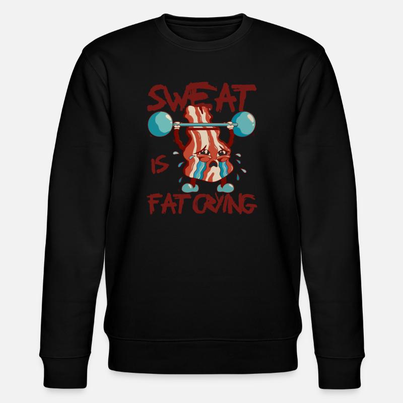 Sweat Is Fat Crying - Stanley/Stella Unisex Bio-Sweatshirt CHANGER  - Schwarz